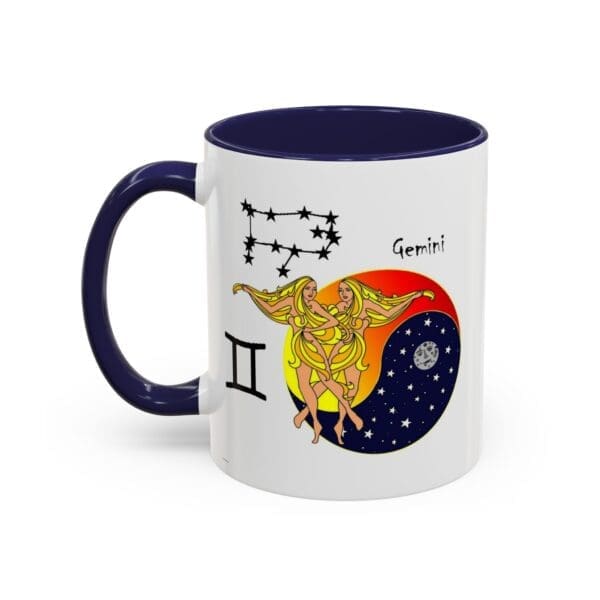 Gemini Zodiac Accent Coffee Mug (11, 15oz) - Image 7