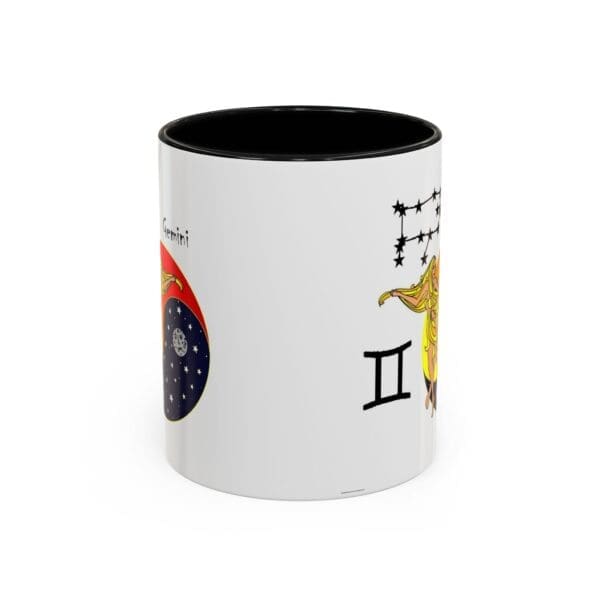 Gemini Zodiac Accent Coffee Mug (11, 15oz) - Image 2