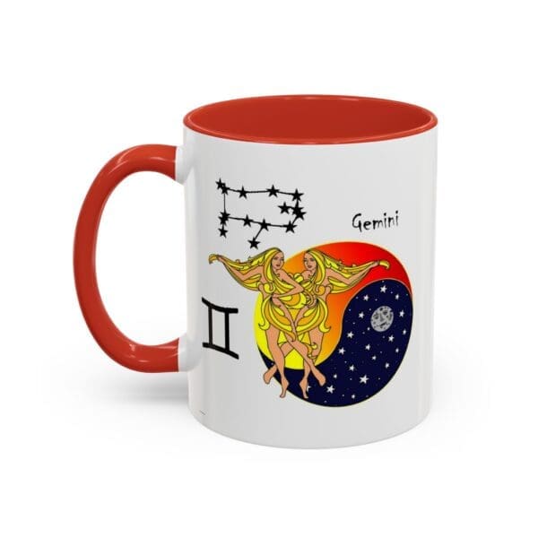 Gemini Zodiac Accent Coffee Mug (11, 15oz) - Image 15