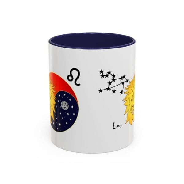 Leo Zodiac Accent Coffee Mug (11, 15oz) - Image 5