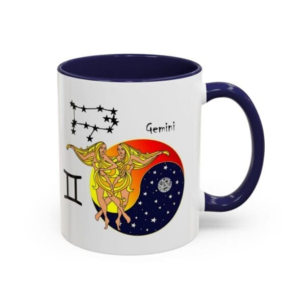 Gemini Zodiac Accent Coffee Mug (11, 15oz) - Image 6