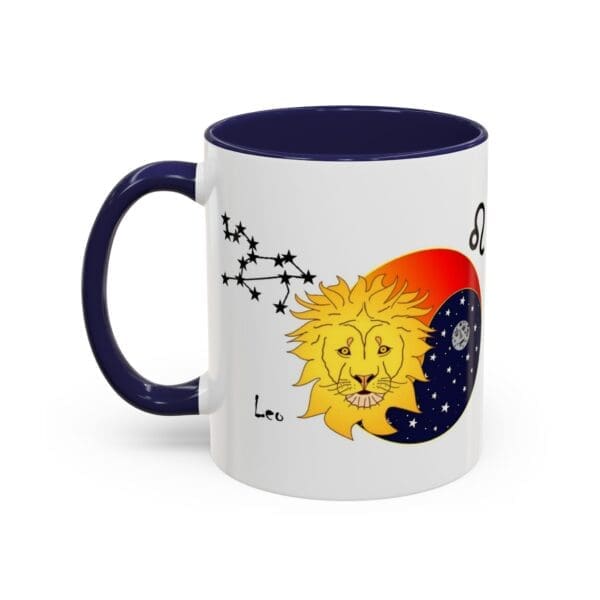 Leo Zodiac Accent Coffee Mug (11, 15oz) - Image 7