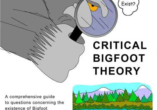 A book cover with an image of a gorilla and the text " critical bigfoot theory ".